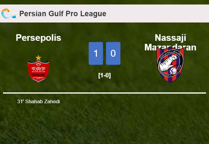 Persepolis prevails over Nassaji Mazandaran 1-0 with a goal scored by S. Zahedi