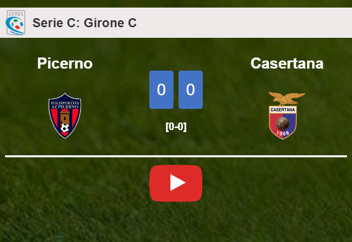 Picerno draws 0-0 with Casertana on Friday. HIGHLIGHTS