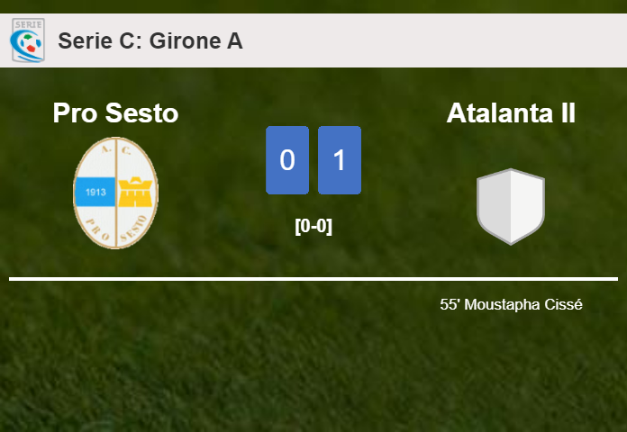 Atalanta II defeats Pro Sesto 1-0 with a goal scored by M. Cissé