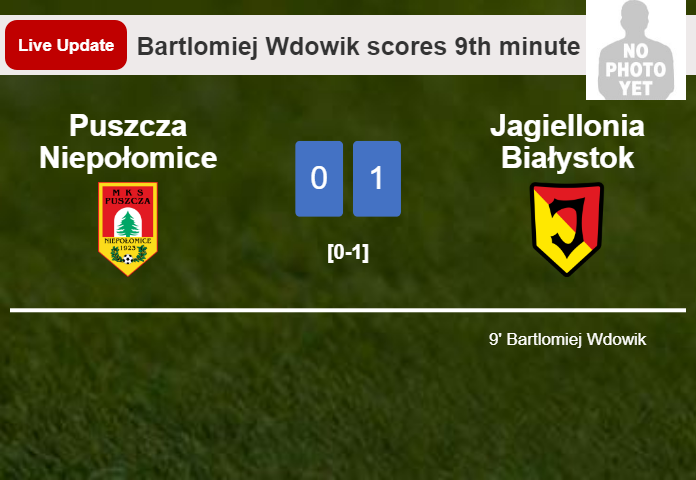 Puszcza Niepołomice vs Jagiellonia Białystok live updates: Bartlomiej Wdowik scores opening goal in Ekstraklasa match (0-1)