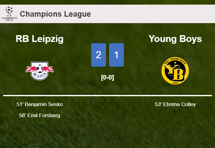 RB Leipzig defeats Young Boys 2-1
