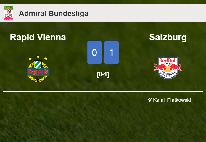 Salzburg conquers Rapid Vienna 1-0 with a goal scored by K. Piatkowski
