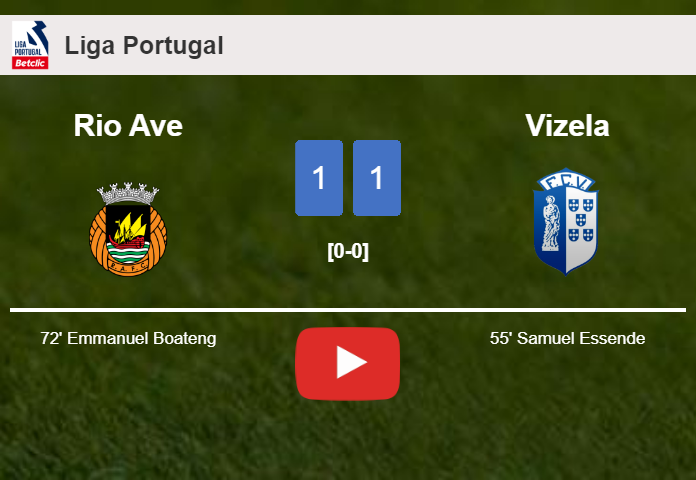 Rio Ave and Vizela draw 1-1 on Saturday. HIGHLIGHTS