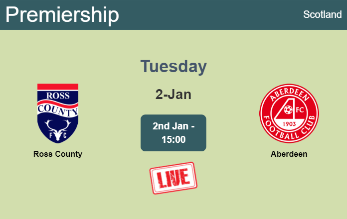 How to watch Ross County vs. Aberdeen on live stream and at what time