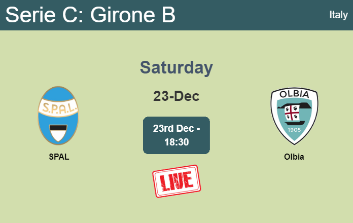 How to watch SPAL vs. Olbia on live stream and at what time