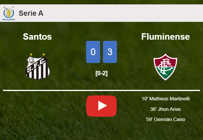 Fluminense overcomes Santos 3-0. HIGHLIGHTS