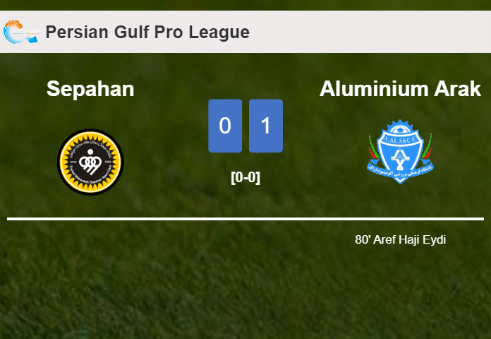 Aluminium Arak beats Sepahan 1-0 with a goal scored by A. Haji