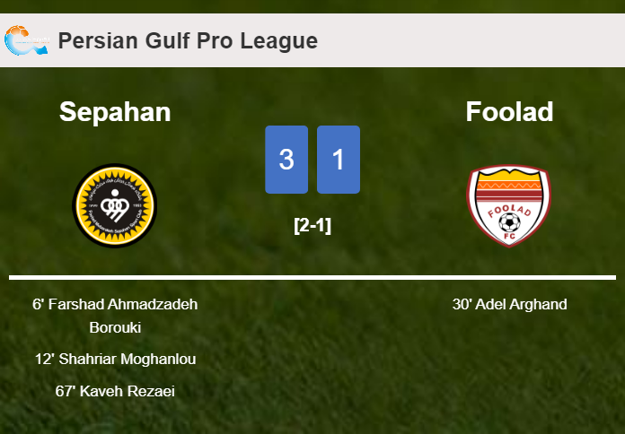 Sepahan beats Foolad 3-1