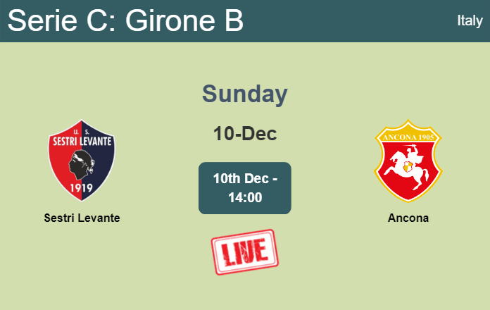 How to watch Sestri Levante vs. Ancona on live stream and at what time