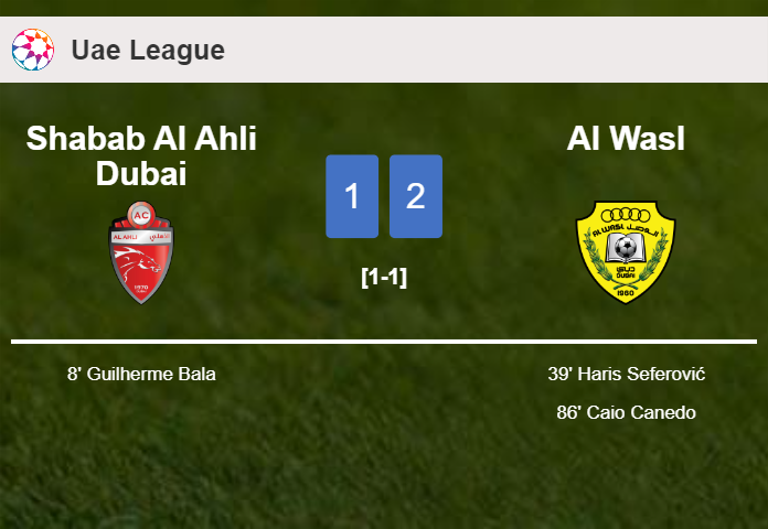 Al Wasl recovers a 0-1 deficit to overcome Shabab Al Ahli Dubai 2-1