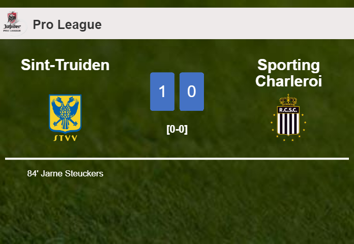 Sint-Truiden beats Sporting Charleroi 1-0 with a goal scored by J. Steuckers