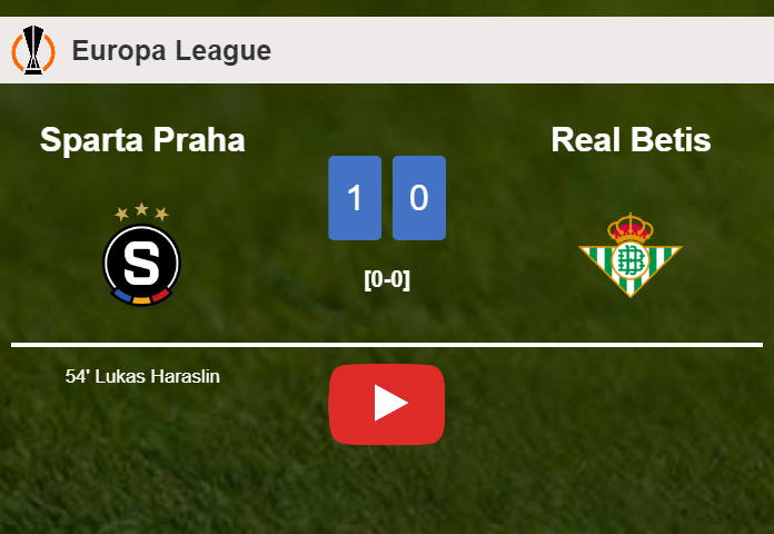 Sparta Praha defeats Real Betis 1-0 with a goal scored by L. Haraslin. HIGHLIGHTS