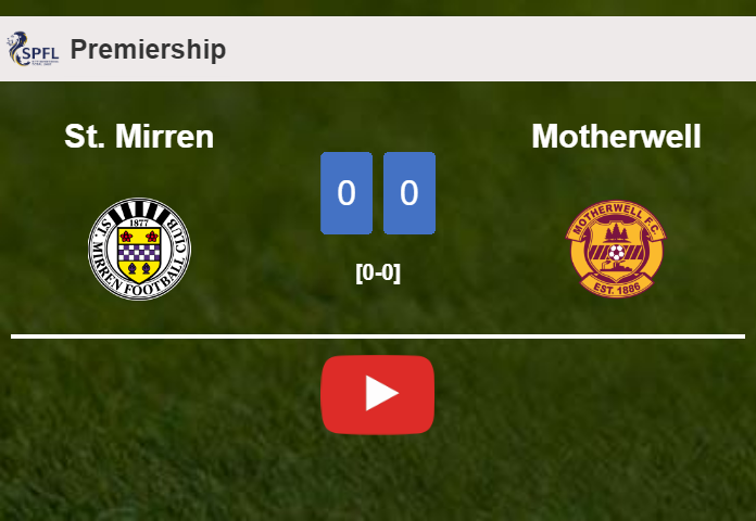 St. Mirren draws 0-0 with Motherwell with Mark O'Hara missing a penalty. HIGHLIGHTS