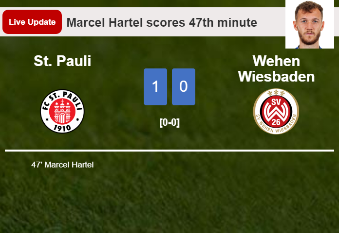 St. Pauli vs Wehen Wiesbaden live updates: Marcel Hartel scores opening goal in 2. Bundesliga match (1-0)