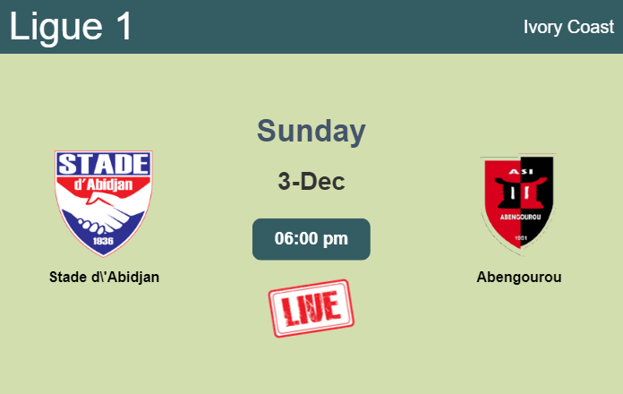 How to watch Stade d'Abidjan vs. Abengourou on live stream and at what time