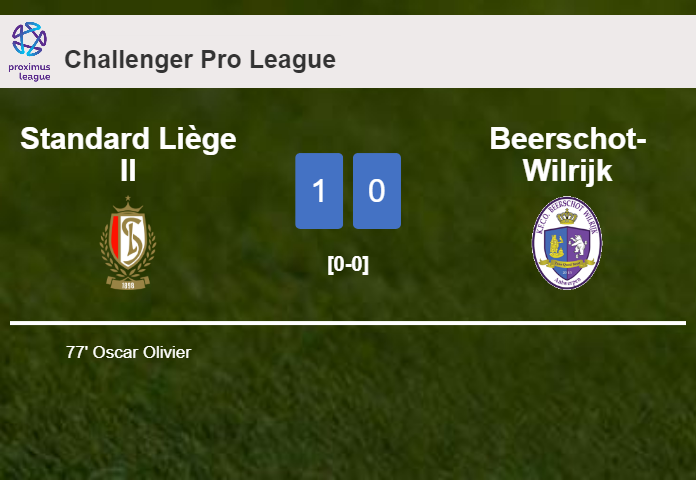 Standard Liège II prevails over Beerschot-Wilrijk 1-0 with a goal scored by O. Olivier