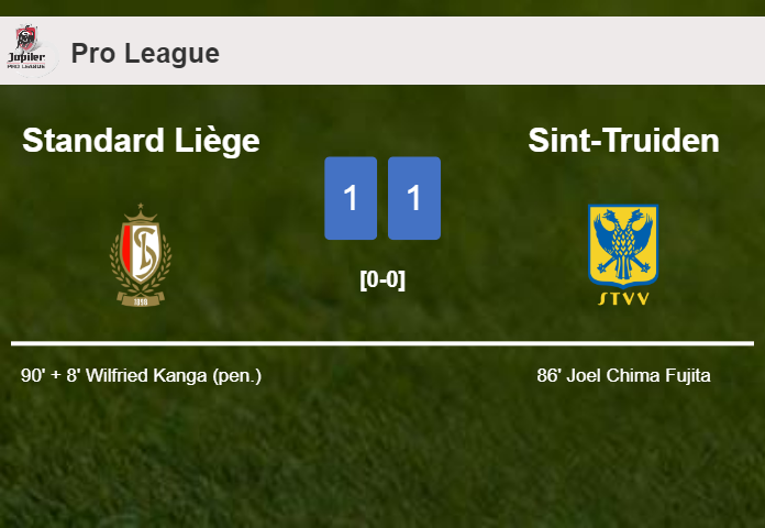 Standard Liège snatches a draw against Sint-Truiden