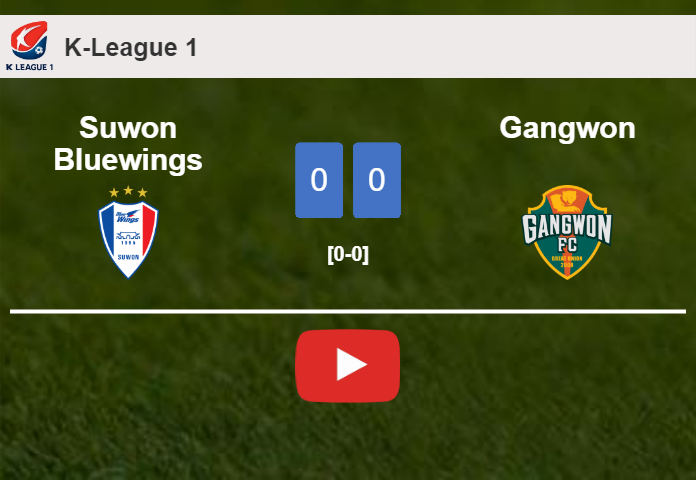 Suwon Bluewings draws 0-0 with Gangwon on Saturday. HIGHLIGHTS
