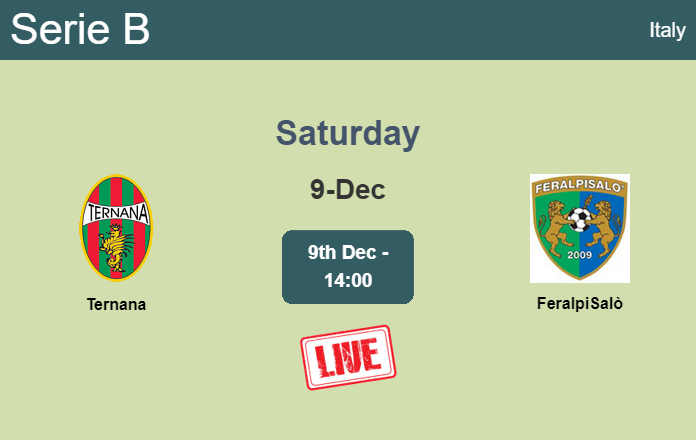 How to watch Ternana vs. FeralpiSalò on live stream and at what time