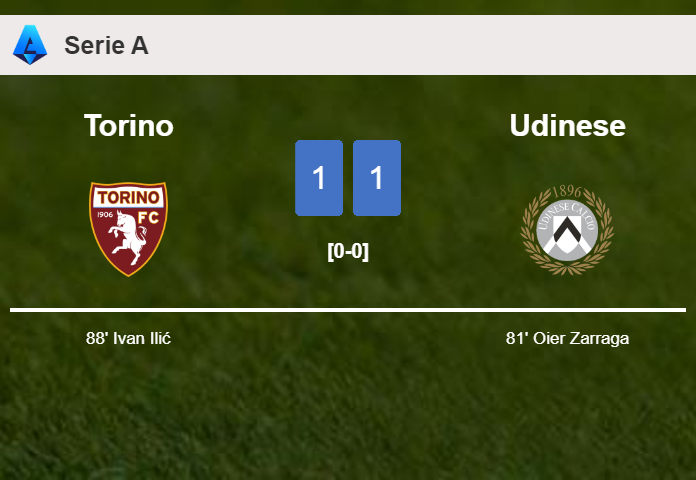 Torino grabs a draw against Udinese