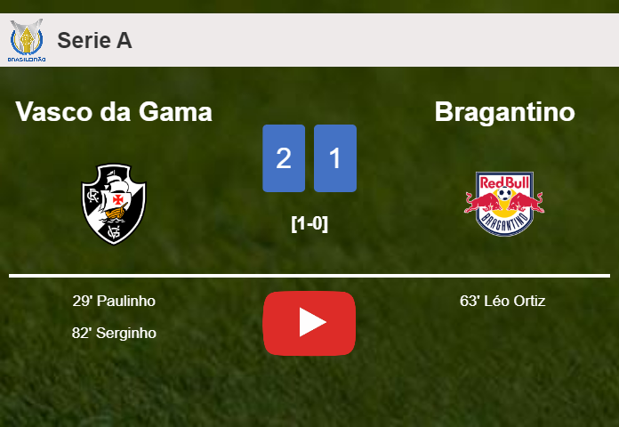 Vasco da Gama overcomes Bragantino 2-1. HIGHLIGHTS