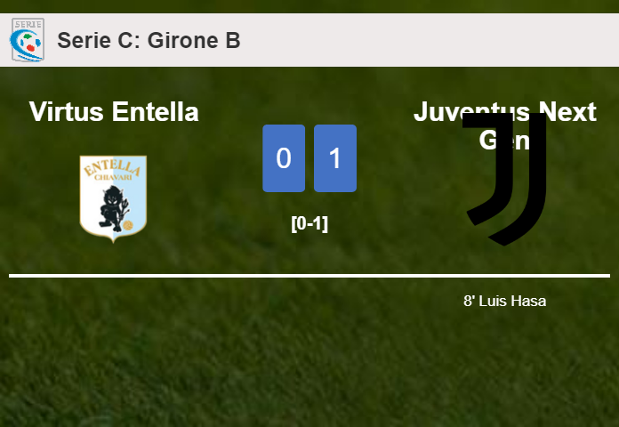 Juventus Next Gen beats Virtus Entella 1-0 with a goal scored by L. Hasa