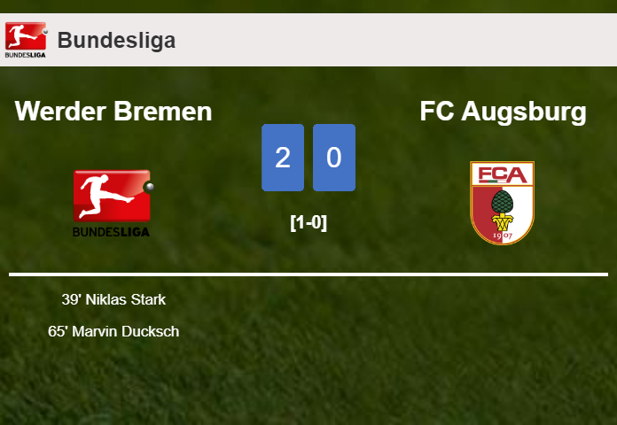 Werder Bremen overcomes FC Augsburg 2-0 on Saturday