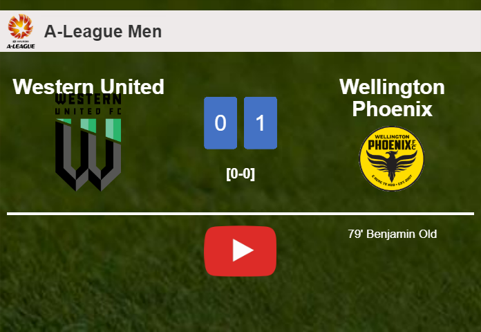 Wellington Phoenix prevails over Western United 1-0 with a goal scored by B. Old. HIGHLIGHTS