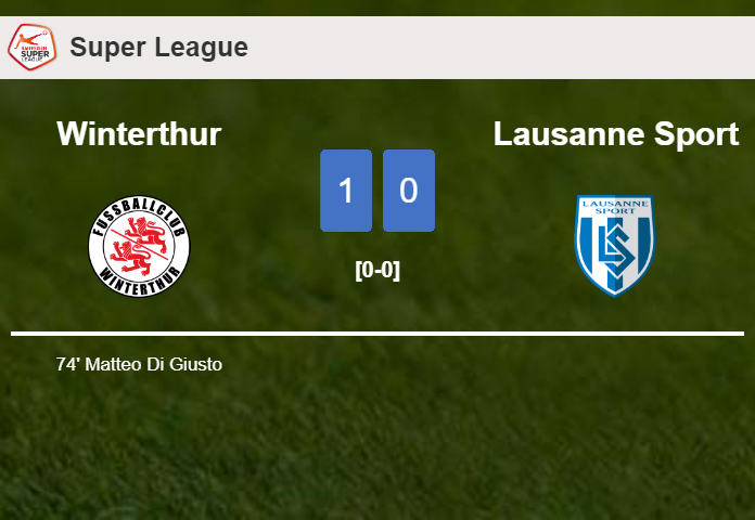 Winterthur prevails over Lausanne Sport 1-0 with a goal scored by M. Di