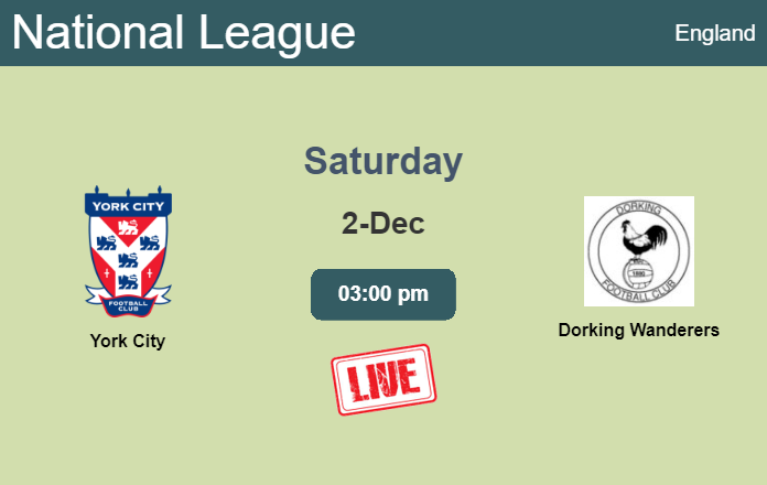 How to watch York City vs. Dorking Wanderers on live stream and at what time