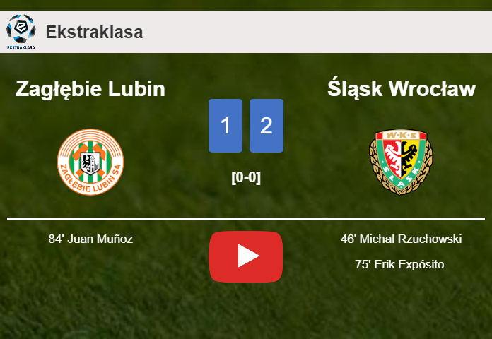 Śląsk Wrocław conquers Zagłębie Lubin 2-1. HIGHLIGHTS