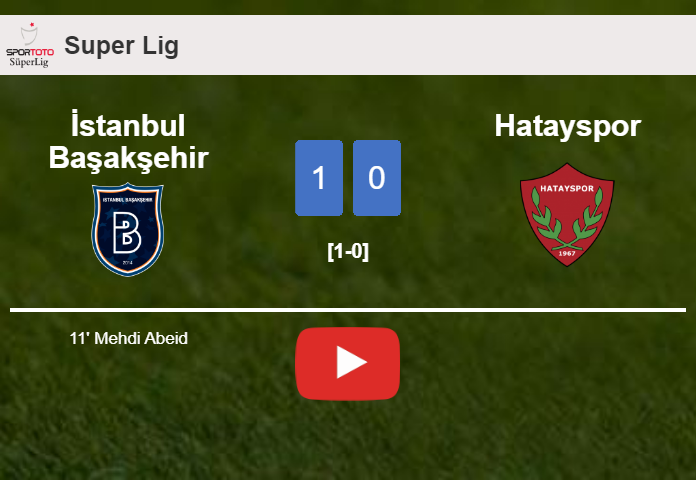 İstanbul Başakşehir prevails over Hatayspor 1-0 with a goal scored by M. Abeid. HIGHLIGHTS