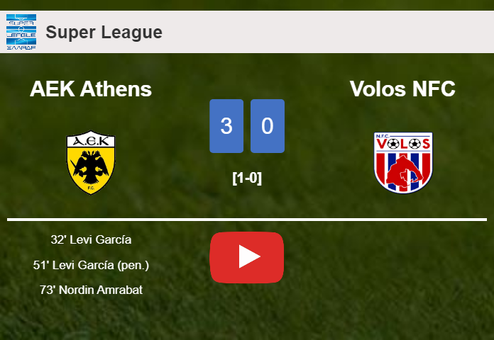 AEK Athens beats Volos NFC 3-0. HIGHLIGHTS