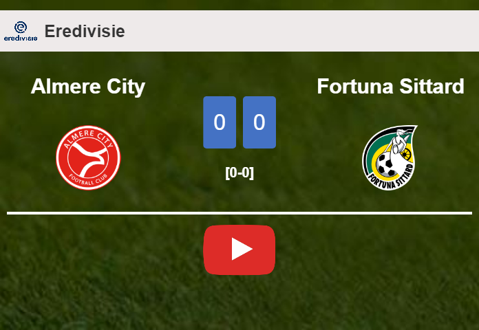 Almere City draws 0-0 with Fortuna Sittard on Wednesday. HIGHLIGHTS