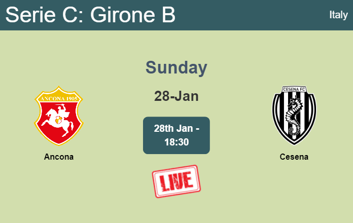 How to watch Ancona vs. Cesena on live stream and at what time