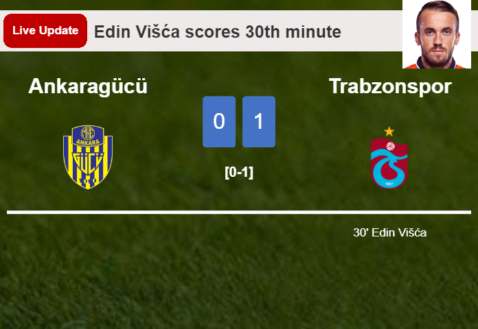 Ankaragücü vs Trabzonspor live updates: Edin Višća scores opening goal in Super Lig match (0-1)