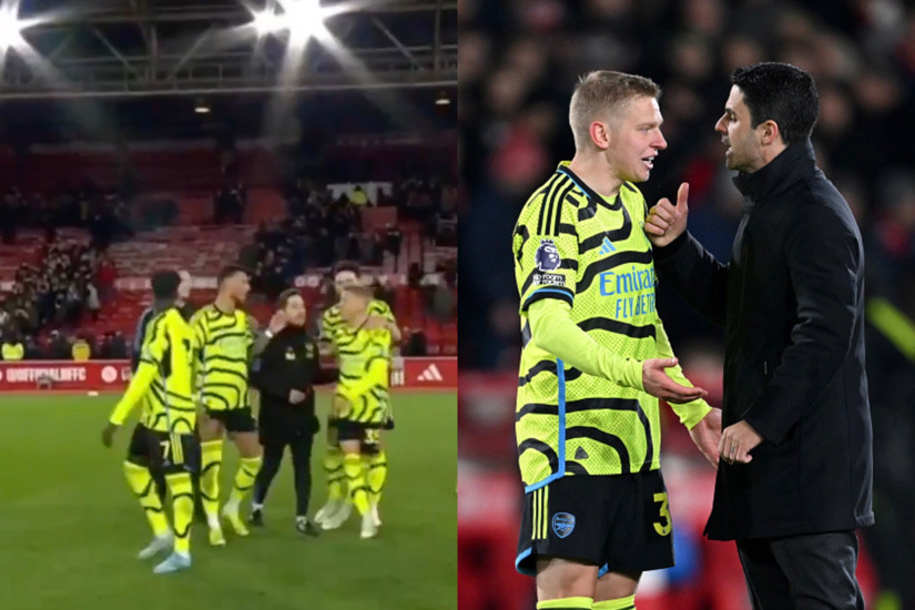 Arsenal's Ben White And Oleksandr Zinchenko Engage In A Heated Post Match Altercation