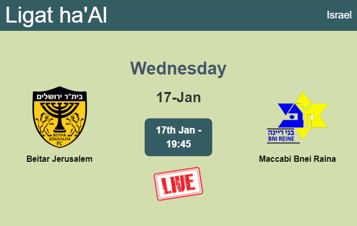 How to watch Beitar Jerusalem vs. Maccabi Bnei Raina on live stream and at what time