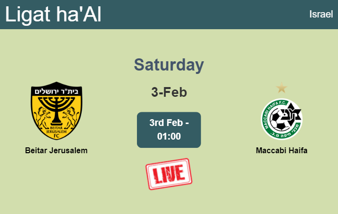 How to watch Beitar Jerusalem vs. Maccabi Haifa on live stream and at what time