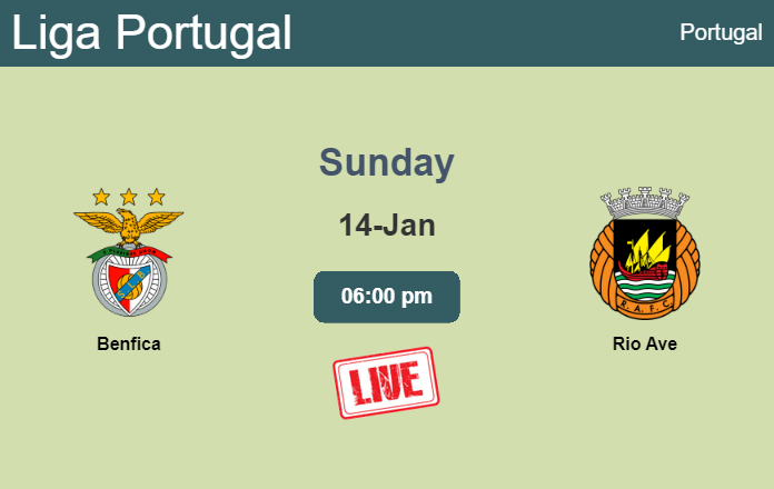 How to watch Benfica vs. Rio Ave on live stream and at what time
