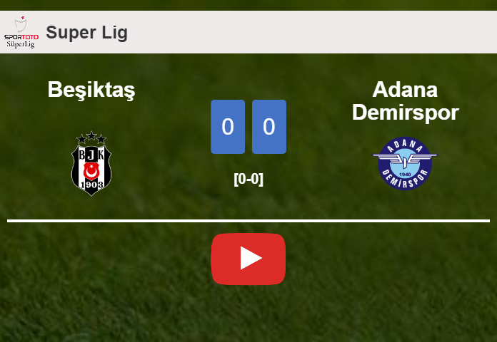 Beşiktaş draws 0-0 with Adana Demirspor on Tuesday. HIGHLIGHTS