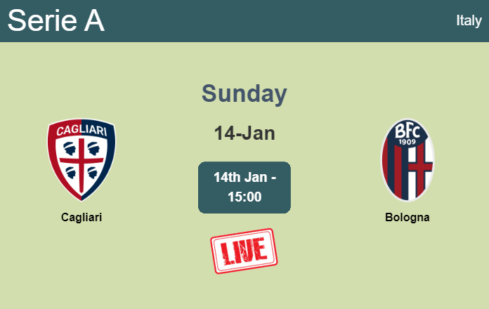 How to watch Cagliari vs. Bologna on live stream and at what time