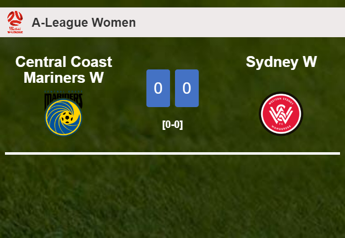Central Coast Mariners W draws 0-0 with Sydney W on Sunday