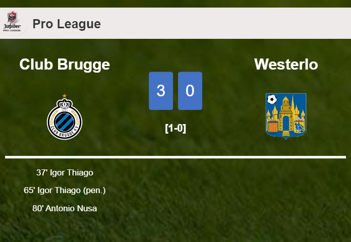 Club Brugge conquers Westerlo 3-0