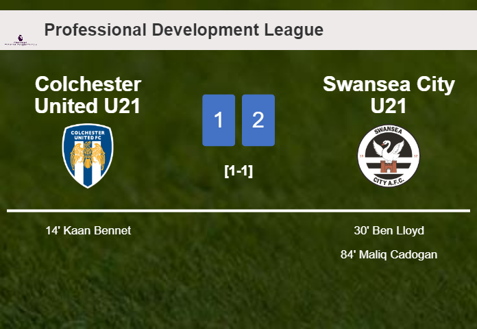 Swansea City U21 recovers a 0-1 deficit to conquer Colchester United U21 2-1
