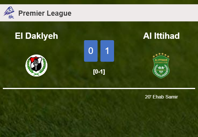 Al Ittihad defeats El Daklyeh 1-0 with a late and unfortunate own goal from E. Samir