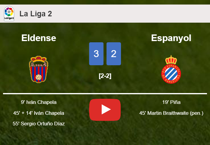 Eldense defeats Espanyol after recovering from a 1-2 deficit. HIGHLIGHTS
