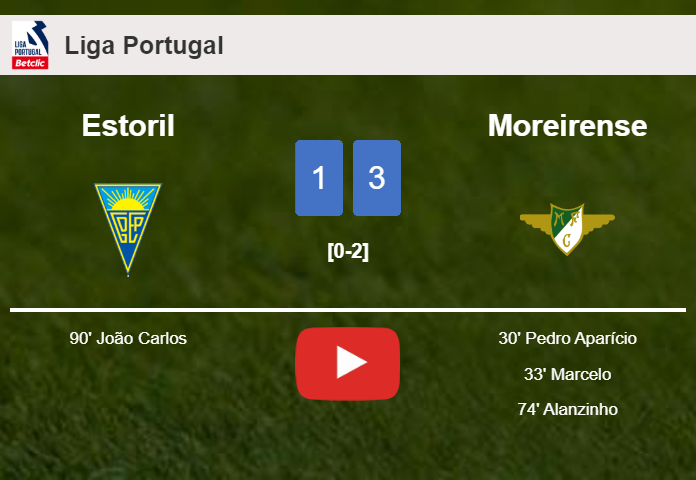 Moreirense overcomes Estoril 3-1. HIGHLIGHTS