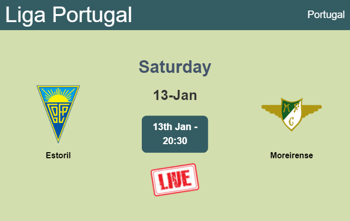 How to watch Estoril vs. Moreirense on live stream and at what time