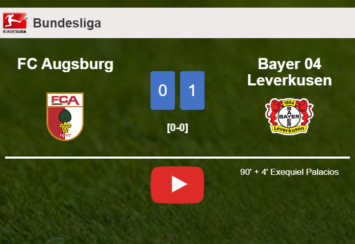 Bayer 04 Leverkusen defeats FC Augsburg 1-0 with a late goal scored by E. Palacios. HIGHLIGHTS